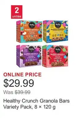 Costco Healthy Crunch Granola Bars Variety Pack, 8 × 120 g offer