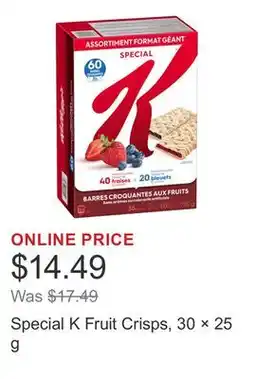 Costco Special K Fruit Crisps, 30 × 25 g offer