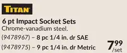 Princess Auto 6 pt Impact Socket Sets offer