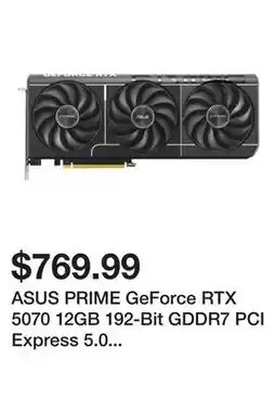 Newegg ASUS PRIME GeForce RTX 5070 12GB 192-Bit GDDR7 PCI Express 5.0 Graphics Card PRIME-RTX5070-12G offer