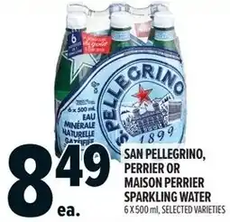 Metro San pellegrino, perrier or maison perrier sparkling water offer