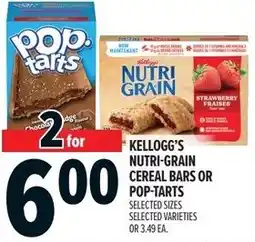 Metro Kellogg's nutri-grain cereal bars or pop-tarts offer