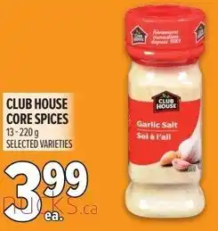Metro Club house core spices offer