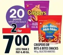 Metro Crispers or bits & bites snacks offer