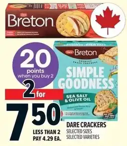 Metro Dare crackers offer
