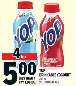 Metro Yop drinkable yogourt offer