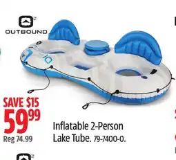 Canadian Tire Outbound Inflatable 2-Person Lake Tube offer
