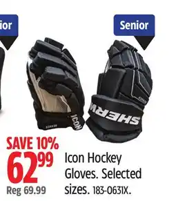 Canadian Tire Sherwood Icon Hockey Gloves. Selected sizes offer