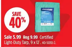 Canadian Tire Certified Light-Duty Tarp, 9 x 12´ offer