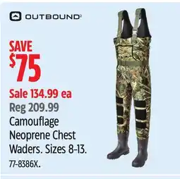 Canadian Tire Outbound Camouflage Neoprene Chest Waders offer