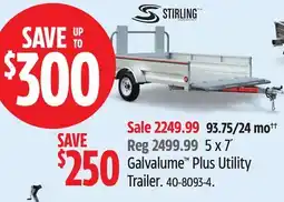 Canadian Tire Stirling Galvalume Plus Utility Trailer offer