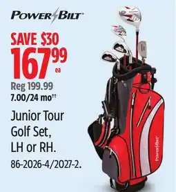 Canadian Tire PowerBilt Junior Tour Golf Set, LH or RH offer