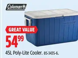 Canadian Tire Coleman 45L Poly-Lite Cooler offer