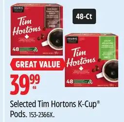 Canadian Tire Keurig Selected Tim Hortons K-Cup Pods offer