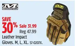 Canadian Tire Mechanix Wear Leather Impact Gloves offer