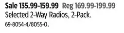 Canadian Tire Selected 2-Way Radios, 2-Pack offer