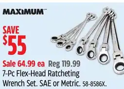 Canadian Tire Maximum 7-Pc Flex-Head Ratcheting Wrench Set SAE or Metric offer