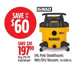 Canadian Tire 34L Poly Stealthsonic Wet/Dry Vacuum offer