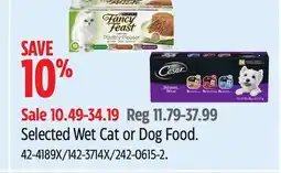 Canadian Tire Purina Selected Wet Cat or Dog Food offer