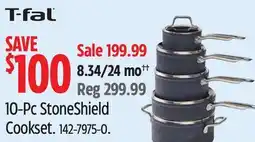 Canadian Tire T-fal 10-Pc StoneShield Cookset offer