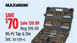 Canadian Tire MAXIMUM 86-Pc Tap & Die offer