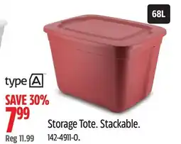 Canadian Tire type-a Storage Tote offer