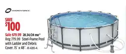 Canadian Tire Steel-Frame Pool with Ladder and Debris Cover offer