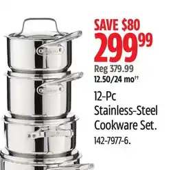 Canadian Tire Paderno Stainless-Steel Cookware Set offer
