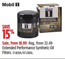 Canadian Tire Mobil Extended Performance Synthetic Oil Filters offer