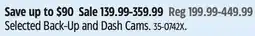 Canadian Tire Reload Selected Back-Up and Dash Cams offer