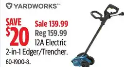 Canadian Tire Yardworks 12A Electric 2-in-1 Edger/Trencher offer