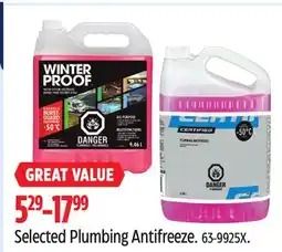 Canadian Tire Winterproof Selected Plumbing Antifreeze offer