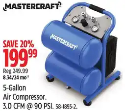 Canadian Tire 5-Gallon Air Compressor. 3.0 CFM @ 90 PSI offer
