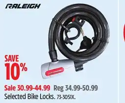 Canadian Tire Raleigh Selected Bike Locks offer
