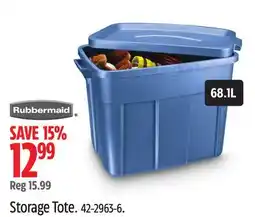 Canadian Tire Rubbermaid Storage Tote offer