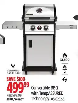 Canadian Tire Vermont Convertible BBQ with TempASSURED Technology offer