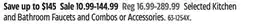 Canadian Tire Peerless Selected Kitchen and Bathroom Faucets and Combos or Accessories offer