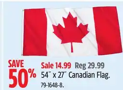 Canadian Tire 54˝ x 27˝ Canadian Flag offer