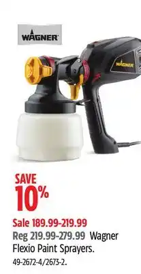 Canadian Tire Wagner Flexio Paint Sprayers offer