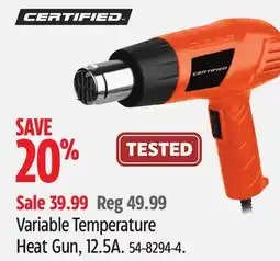Canadian Tire CERTIFIED Variable Temperature Heat Gun offer