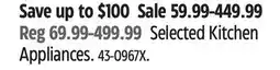 Canadian Tire Kitchenaid Selected Kitchen Appliances offer