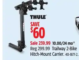 Canadian Tire Thule Trailway 2-Bike Hitch-Mount Carrier offer