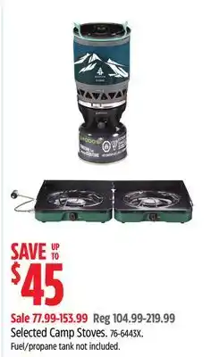 Canadian Tire Outbound Selected Camp Stoves offer