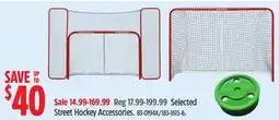 Canadian Tire Winnwell Selected Street Hockey Accessories offer