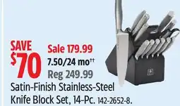 Canadian Tire Satin-Finish Stainless-Steel Knife Block Set offer