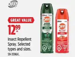 Canadian Tire OFF! Insect Repellent Spray offer