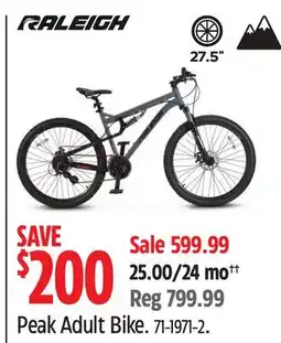 Canadian Tire Raleigh Peak Adult Bike offer
