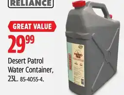 Canadian Tire Desert Patrol Water Container offer