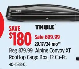Canadian Tire Thule Alpine Convoy XT Rooftop Cargo Box offer