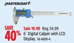 Canadian Tire Mastercraft 6˝ Digital Caliper with LCD Display offer